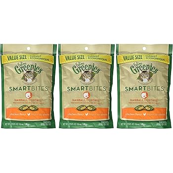 feline greenies smartbites hairball control