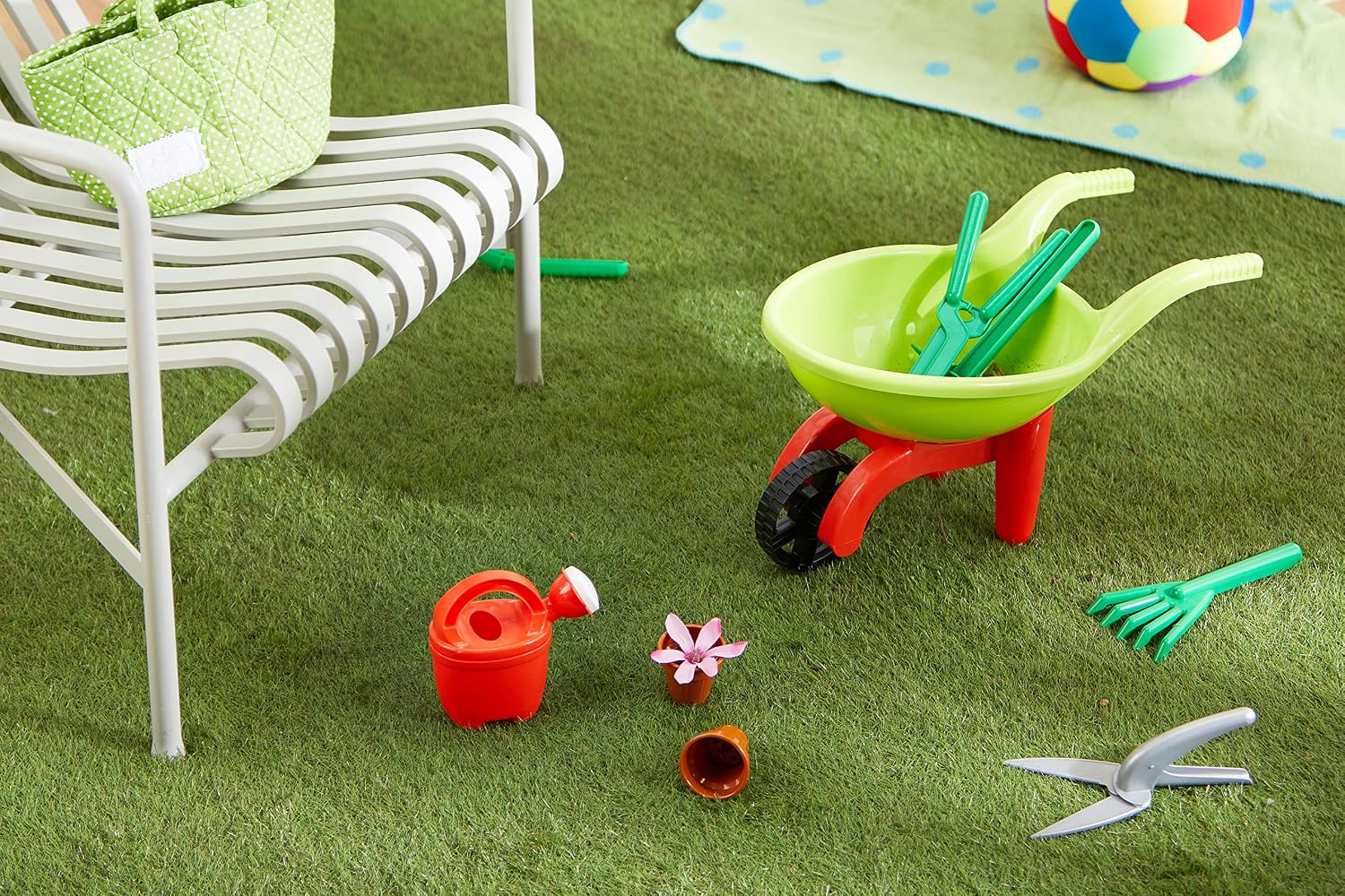 Androni Wheelbarrow and Gardening Tools Set (9-Piece)