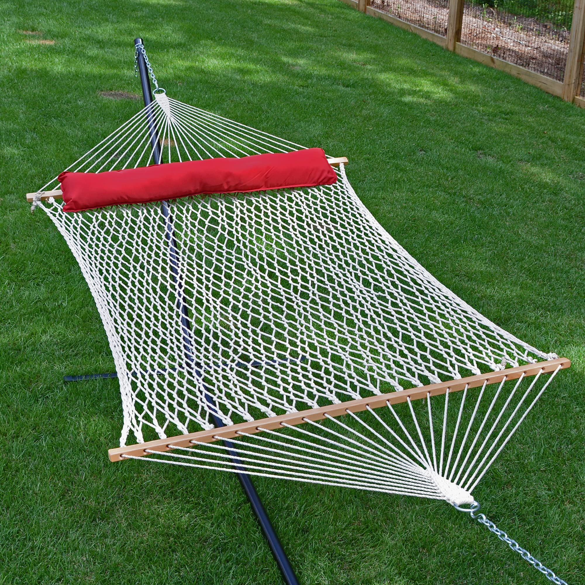 13' Cotton Rope Hammock w/Pillow