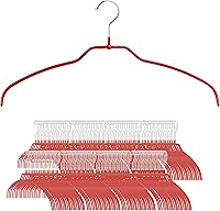 Vista 25 de Mawa Reston Lloyd Silhouette - Percha de camisa antideslizante que ahorra espacio, estilo 42 pies, paquete de 20, plateado, 20