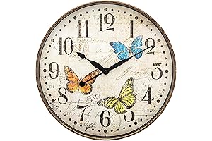 Butterfly Wall Clock 12 Inch - Stylish and Silent Timepiece for Your Space