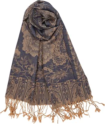 Achillea Châle Pashmina Femmes Motif Cachemire Floral - Écharpe Polyvalente Douce Et Chaude