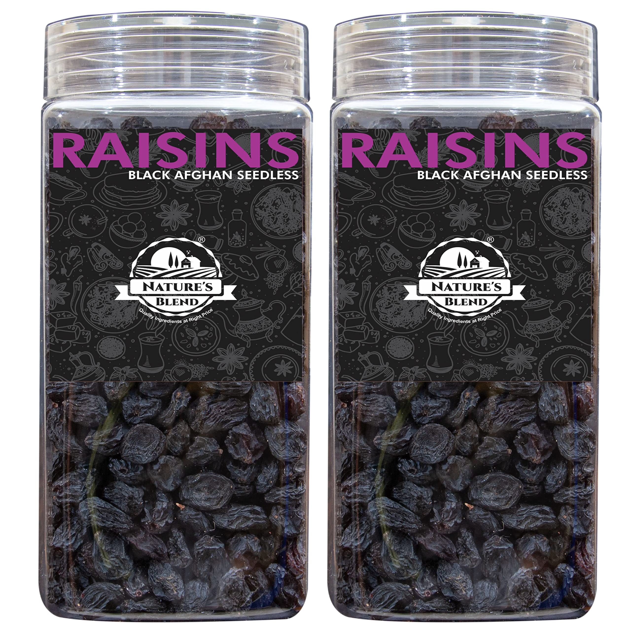 Natures Blend Black Afghan Raisins Seedless Selected 500g Jar - Premium Imported Raisins (Pack of 2) (B0BCKNZFC4) Amazon Price History, Amazon Price Tracker