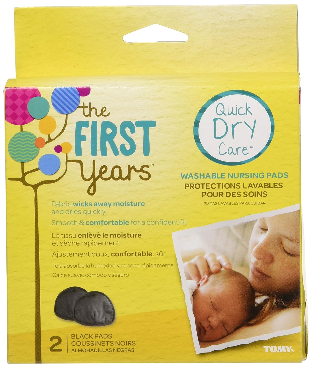 The First Years Quick Dry Care Reusable Nursing Pads, 2