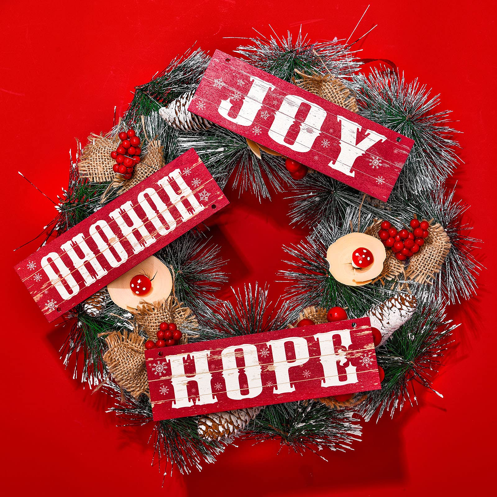 Amazon.com: 6 Pieces Christmas Wooden Decor Vintage Christmas Home