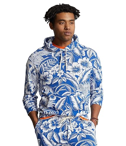 mens Tropical Floral Spa Terry Hoodie
