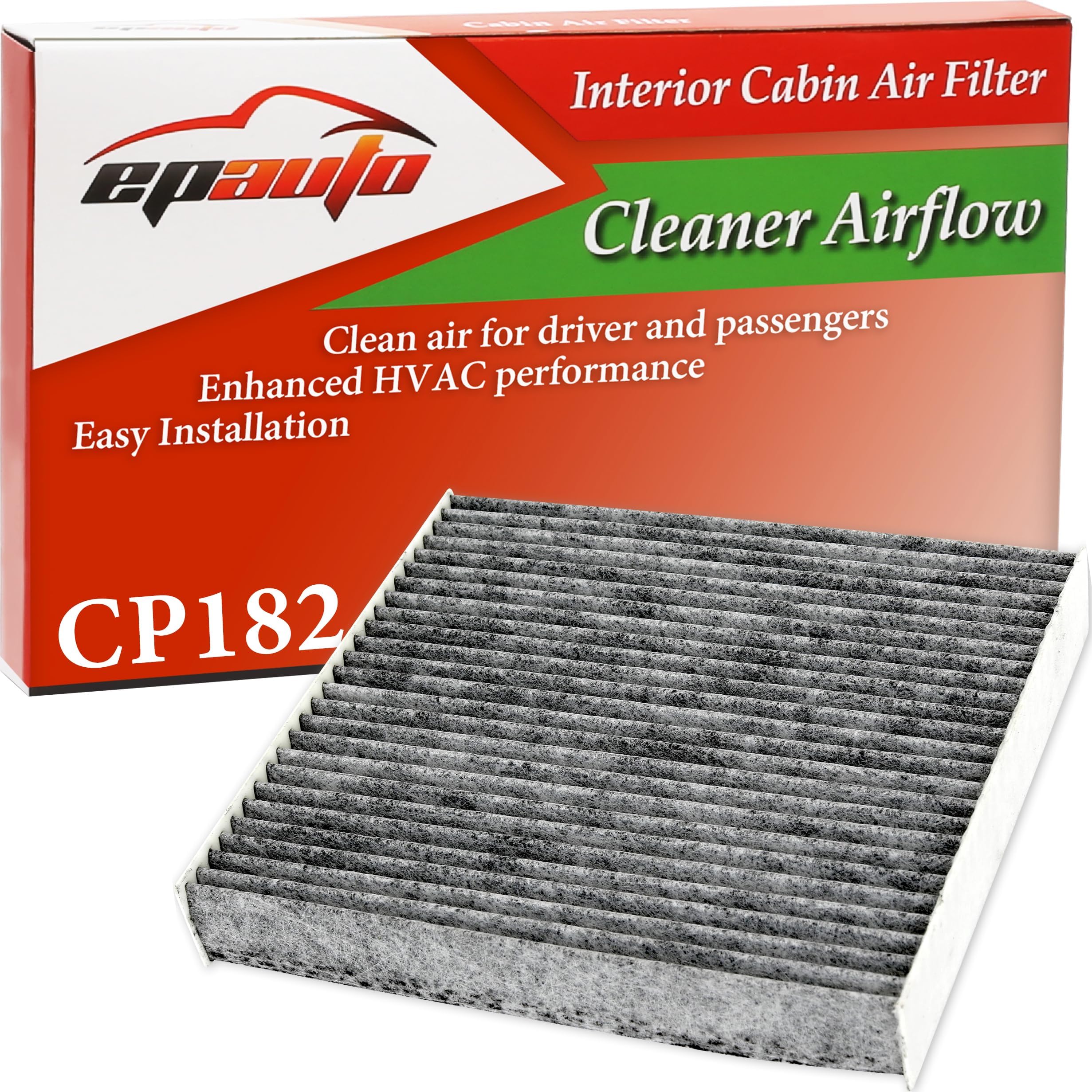 EPAUTO Cabin Air Filter CP182 (CF11182) Replacement for Honda Premium includes Activated Carbon
