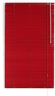 Persiana Veneciana Aluminio Medida: 90x250 con Lama: 25 mm- Veneciana Regulable en Altura y Apertura, Seguridad Infantil, Resistente a la Humedad – Veneciana Aluminio Color: Rojo