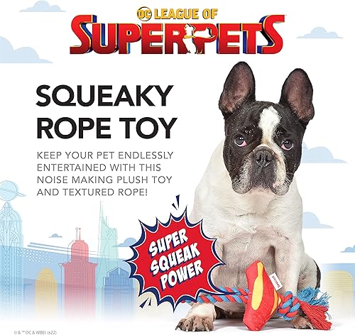 Miniatura 3 de DC Comics Super-Pets - Juguete para mascotas con logotipo de Superman  Juguete de cuerda para perro de Superman con felpa  Juguete de peluche y