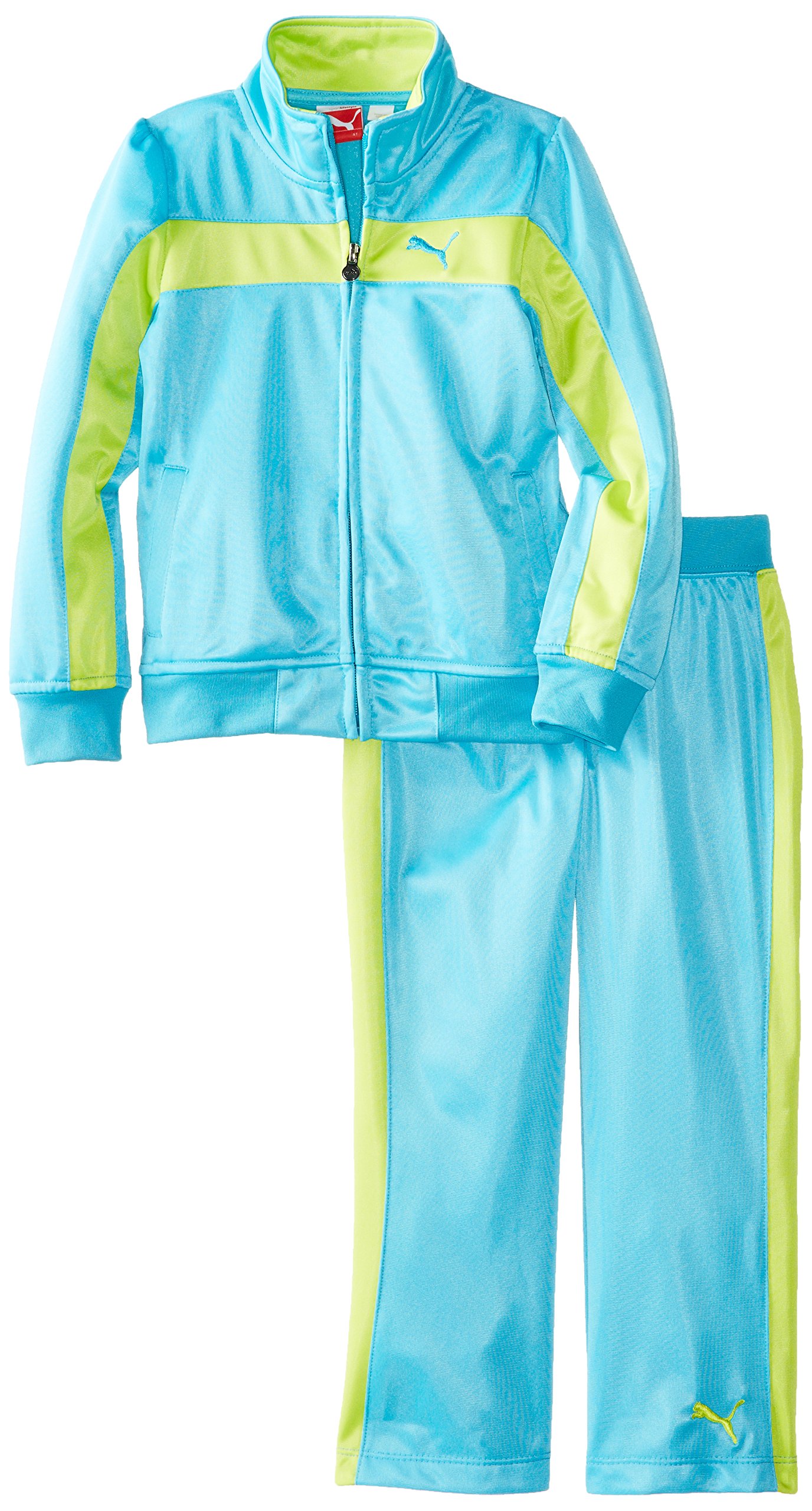 PUMA Little Girls' Color Block Inset Woven Short