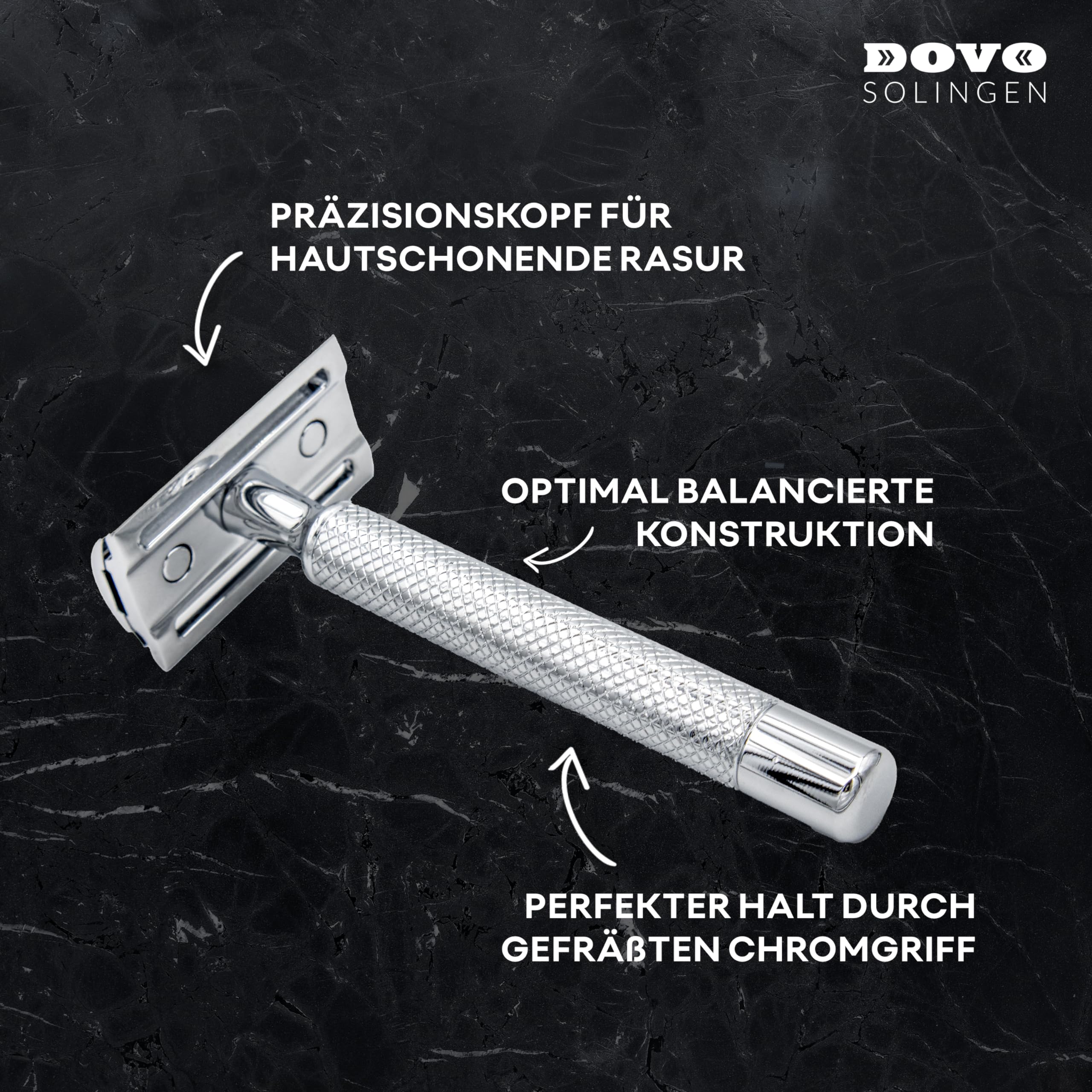 DOVO Rasoio PRIMO I - Rasoio da uomo con doppia lama - DOVO Solingen