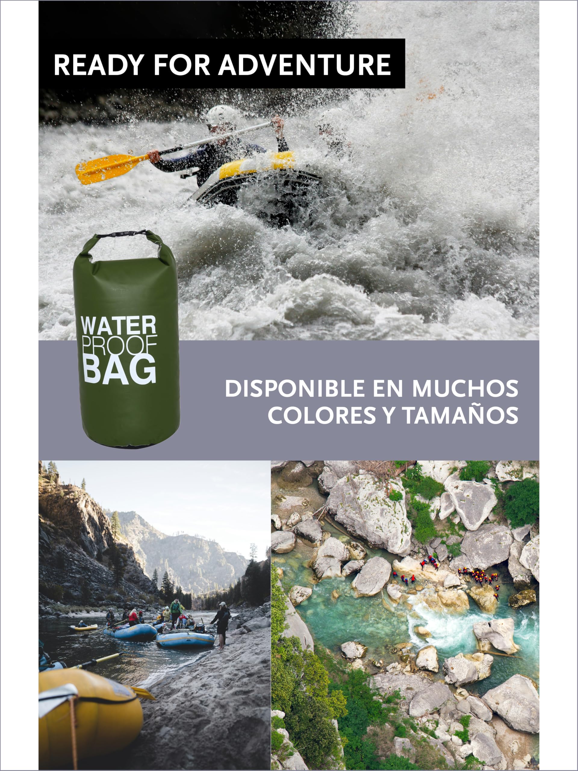 DonDon Dry Bag Bolsa Impermeable 2l, 5l, 10l, 15l, 20l, 30l con Bandolera — view 5