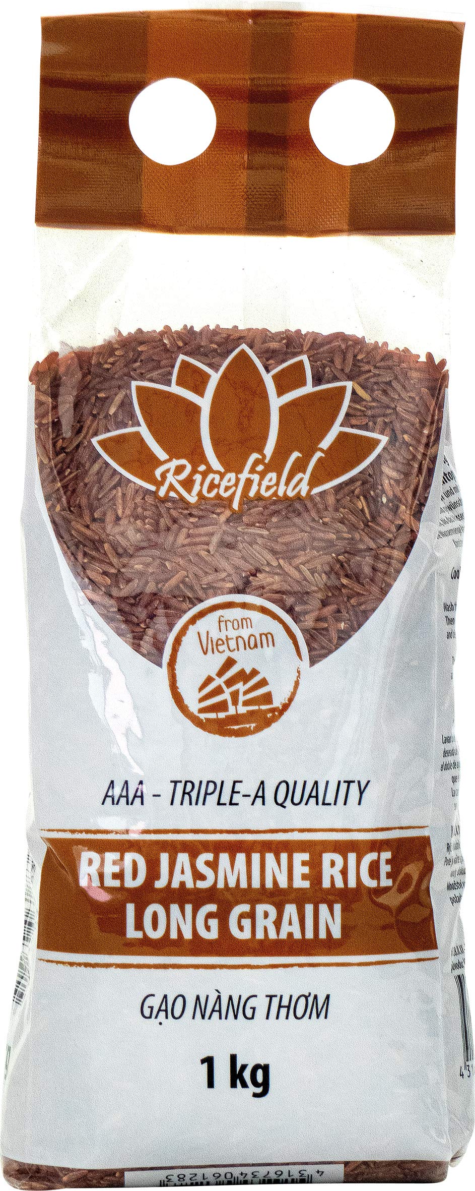 RICEFIELD Arroz Jazmín, Rojo 1 x 1 kg