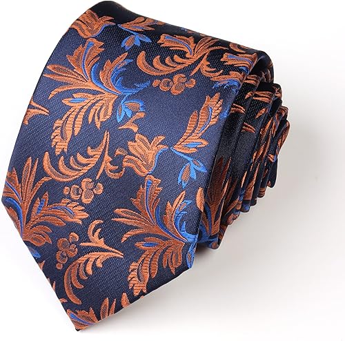 Vista 103 de WeiShang Lote de 6 corbatas clásicas de seda para hombre, corbatas tejidas jacquard