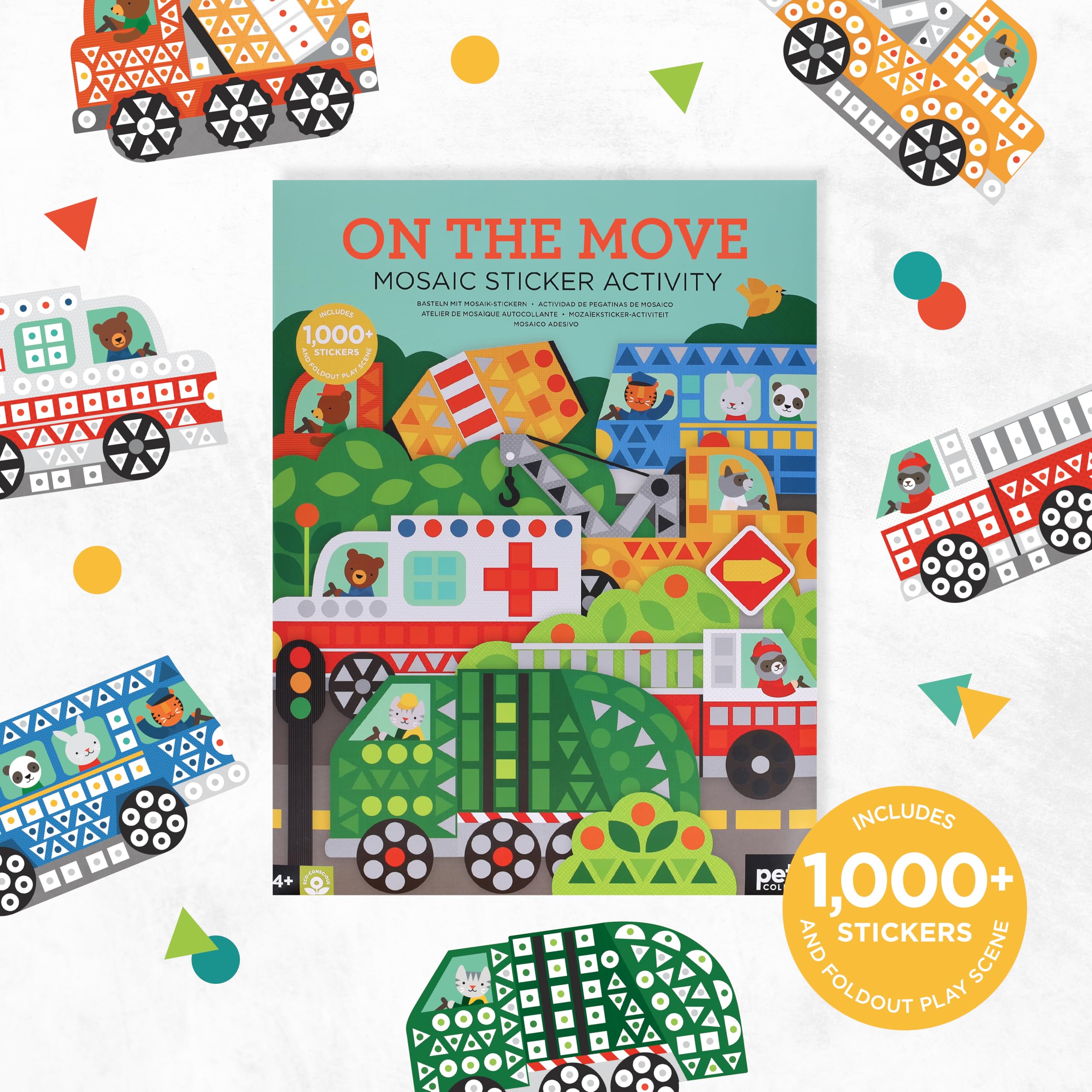 Mosaic Sticker Activity: On the Move, Multicolored, A4 (210mm x 297mm) - Image 2