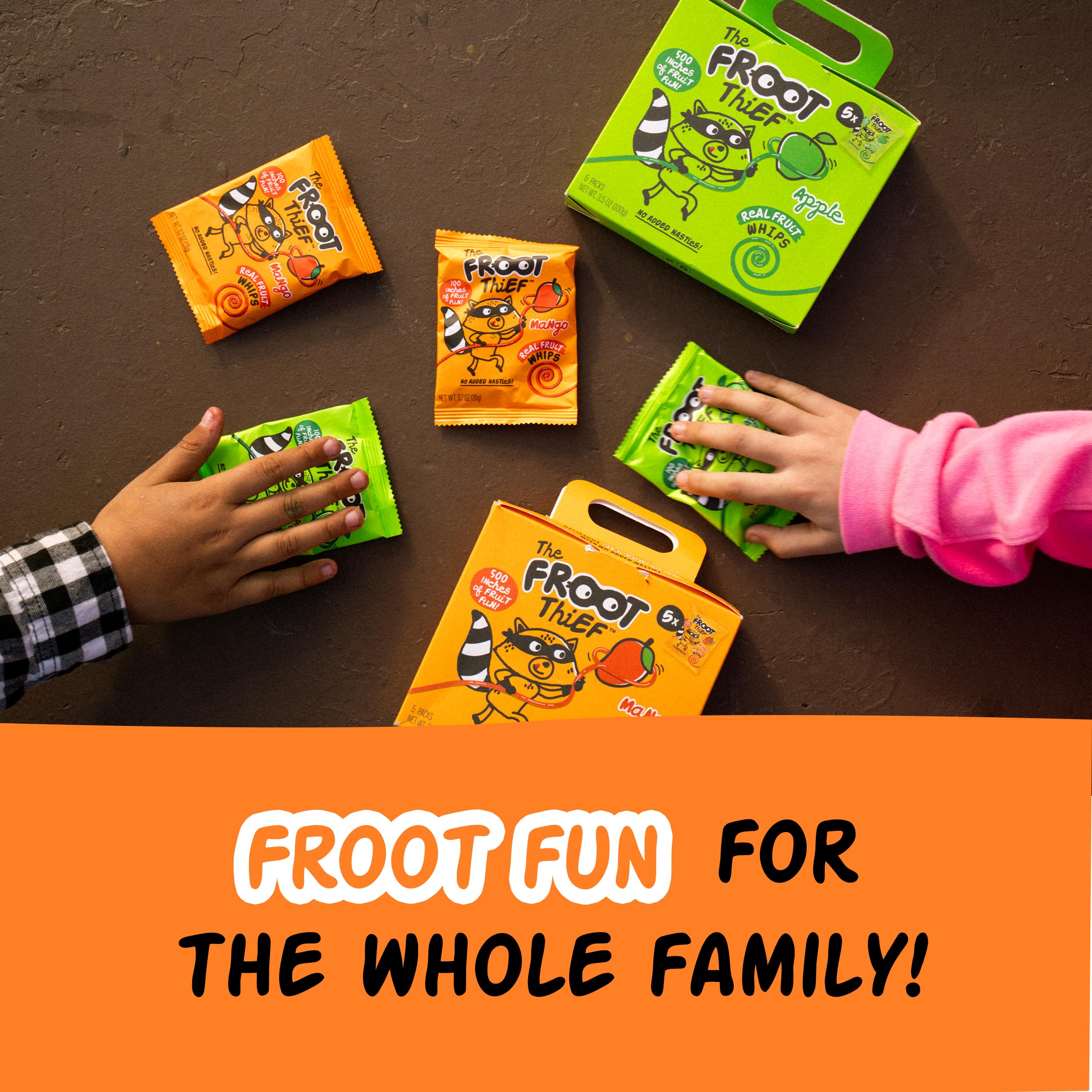 The FROOT Thief Real Fruit Snack Whips, Mango, Nut Free, Perfect for School Lunches and Snacks, Individual Bags Kids Snacks, 5 Pack thumbnail 6