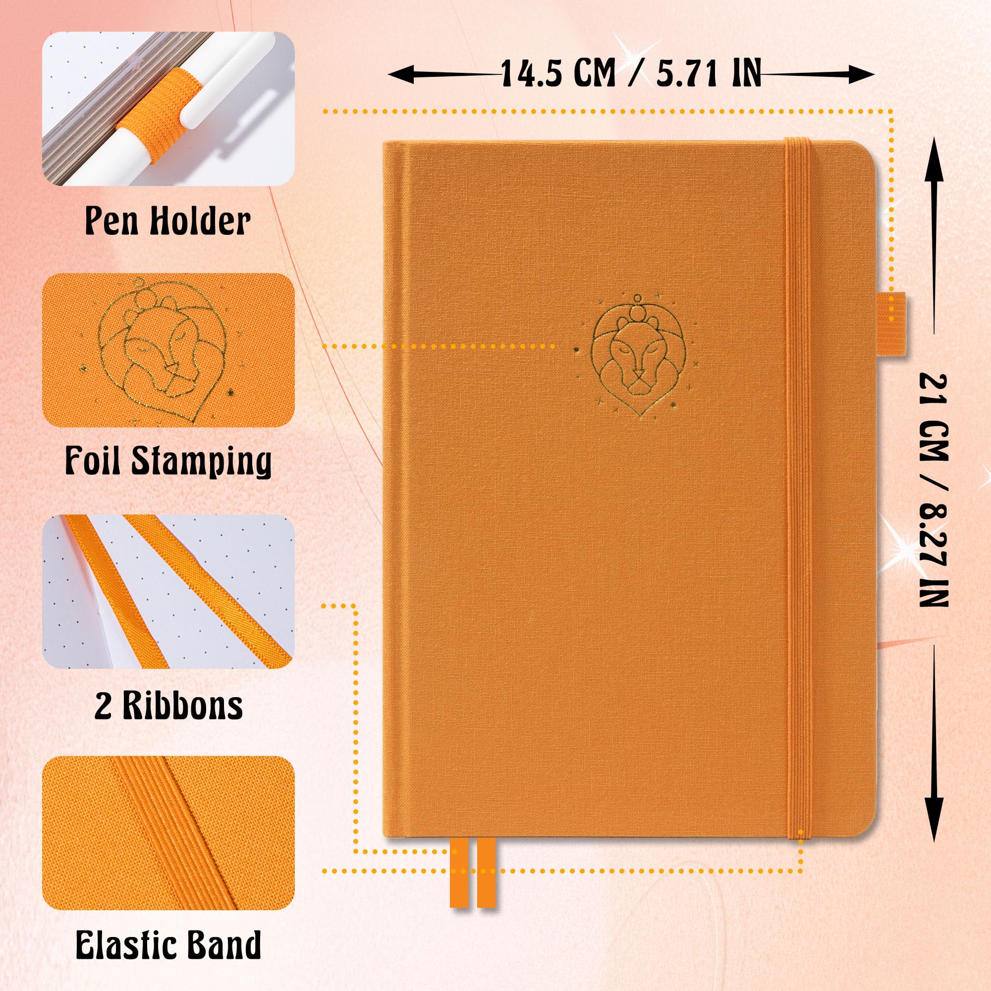 Quaderno Bullet Journal A5 - Carta 160 G/m², Copertina Rigida, Punti - Foto 5