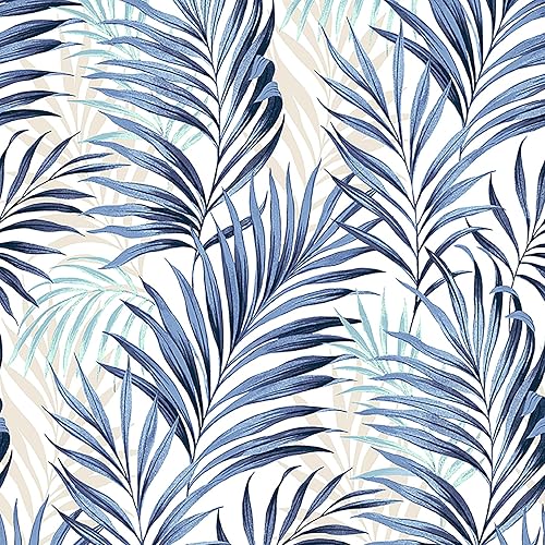 Tommy Bahama - Papel tapiz autoadhesivo para dormitorio, tocador, cocina, vinilo, cobertura de 30.75 pies cuadrados (colección Tranquillo, Azure)