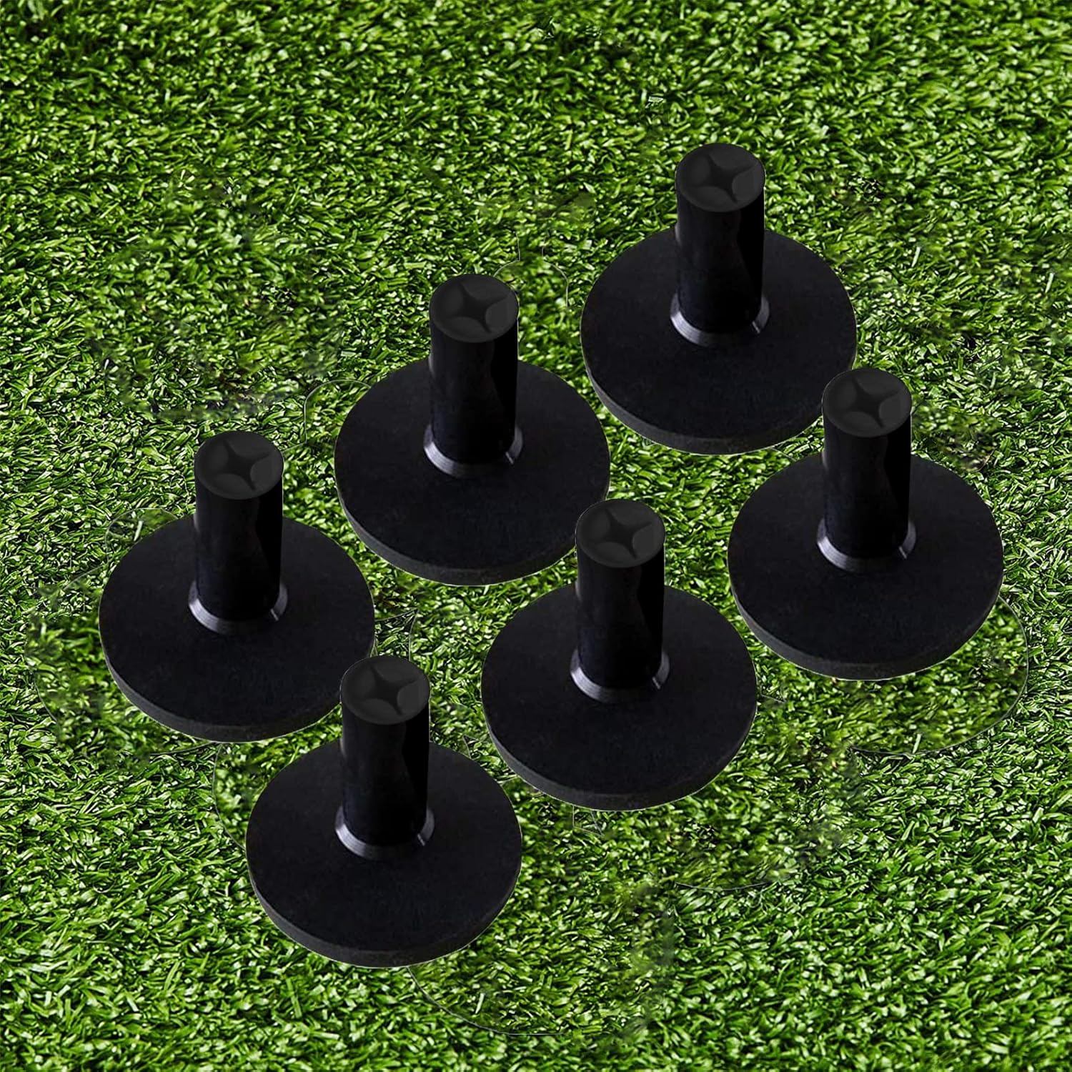 Rubber Golf Tees For Range Mats Value 6 Pack 1.5’’ Rubber Tee Dull