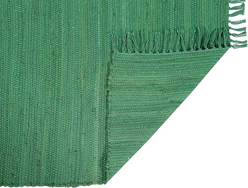 Miniatura 14 de Alfombra de trapo de algodón, 24 x 36 pulgadas, multicolor, tejida a mano, lavable y reversible, para sala de estar, cocina, entrada, con borlas