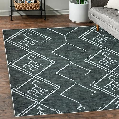 Miniatura 46 de Alfombra lavable a máquina con parte trasera antideslizante y resistente a las manchas, respetuosa con el medio ambiente, apta para familias y