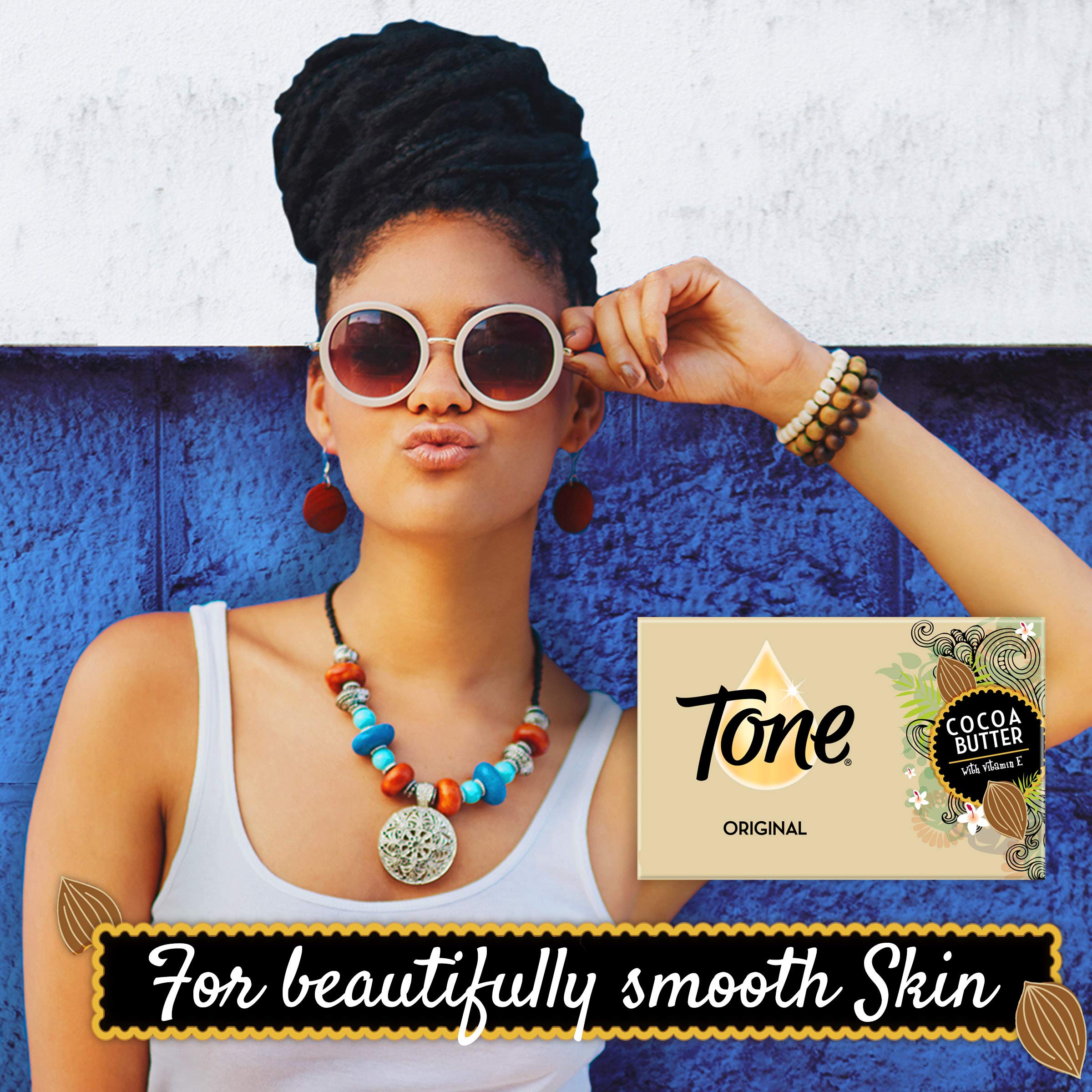 Tone Bath Bars with Cocoa Butter and Botanicals, Original Scent, 6 Bar- 4.25 oz bars Total 722g by Tone