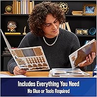 Vista 2 de 4D Build, Kit de modelo 3D del castillo de Hogwarts de Harry Potter, coleccionables de Harry Potter y decoración de escritorio, rompecabezas