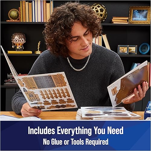 Miniatura 2 de 4D Build, Kit de modelo 3D del castillo de Hogwarts de Harry Potter, coleccionables de Harry Potter y decoración de escritorio, rompecabezas para