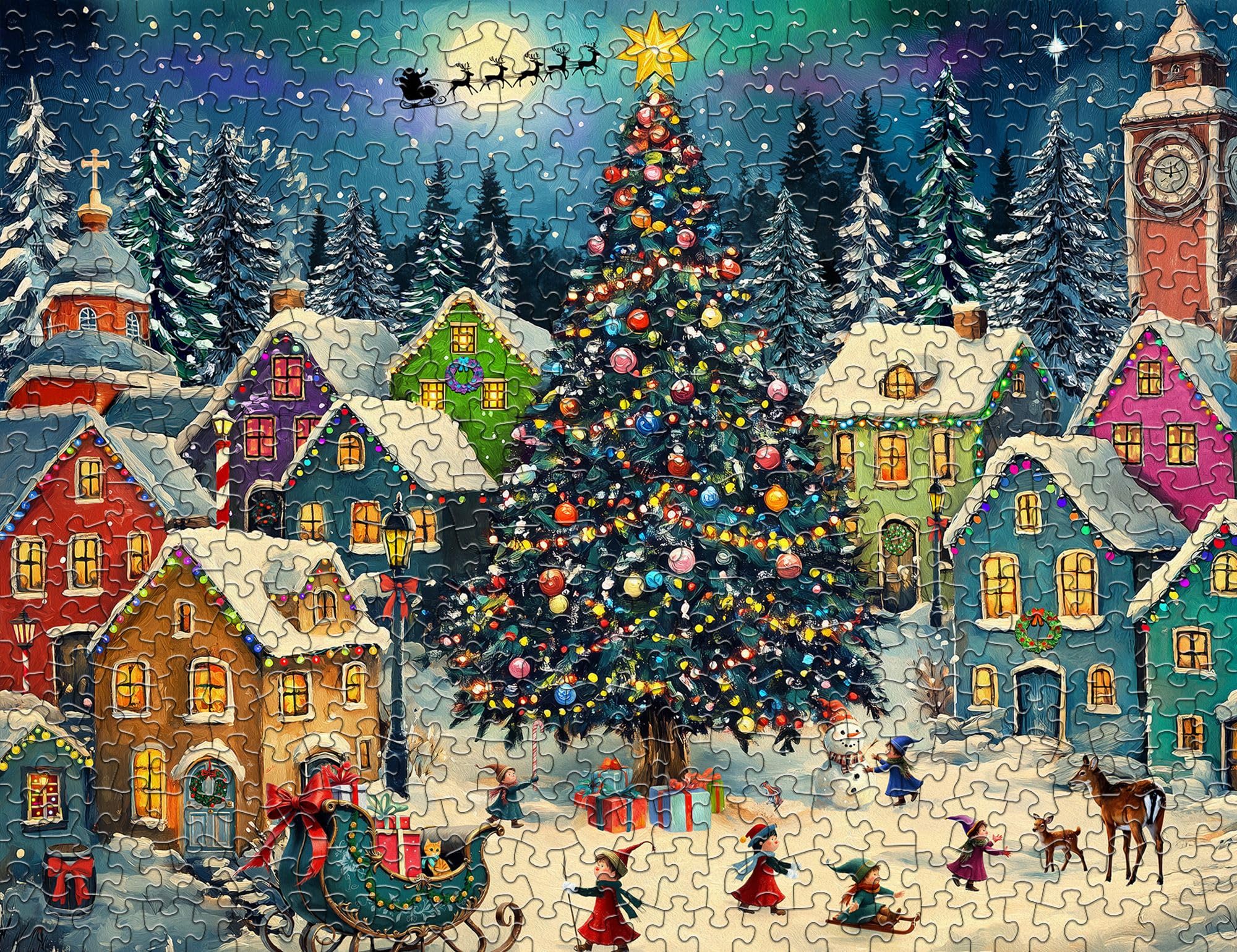 Springbok Festive Christmas Village 500 Piece Puzzle for Adults