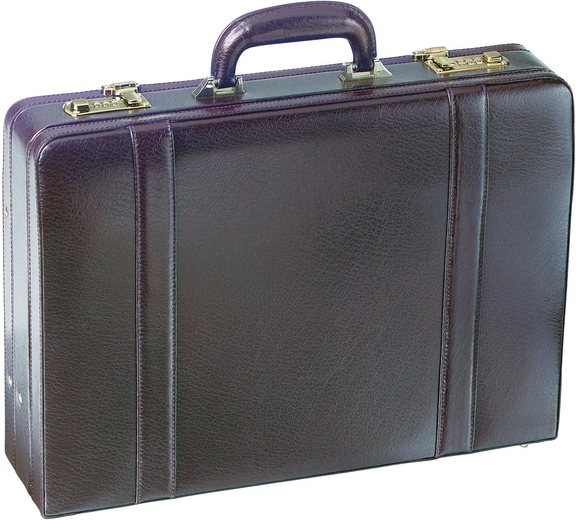 BUSINESS Expandable Attache Case, Leather Briefcase