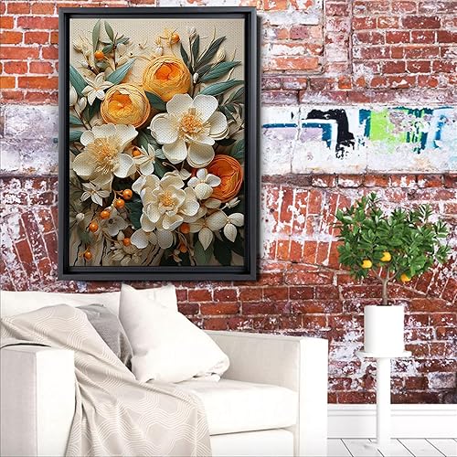 Miniatura 4 de Harvest print Textured Wall Art Square Canvas Art Vibrant Orange Fruit print Living Room Wall Decor Nature Inspired Wall Decor