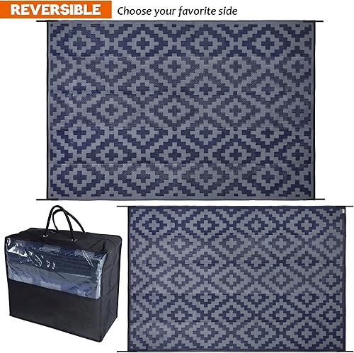 Miniatura 23 de SAND MINE - Alfombras reversibles, alfombra de pajillas de plástico, alfombra de área moderna, alfombra grande para suelo y exteriores, vehículos