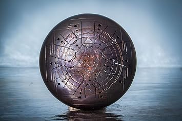 طبل دبابة Kosmosky 12 "30 سم KSY-199" Sri Yantra "على الوجهين / D صغير ؛ C major / Hand Pan / Steel Drum / Tongue drum / Singing bool