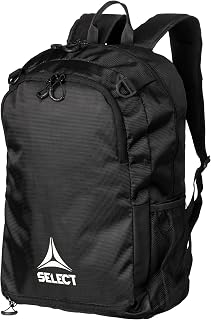 SELECT Milano - Mochila de fútbol con bolsa de red para pelota, color negro y blanco