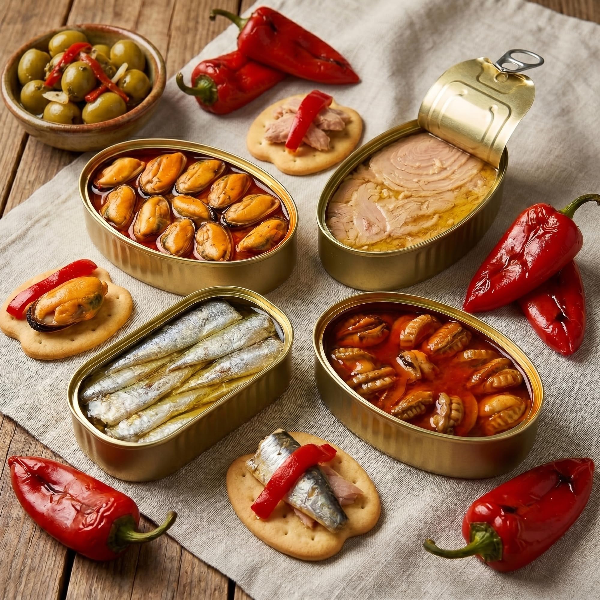 Caja Regalo Gourmet Morriña de VinNatura con Conservas Artesanales | Cesta gourmet de Galicia, regalos de empresa y celebraciones, elaboración tradicional, tarjeta personalizable