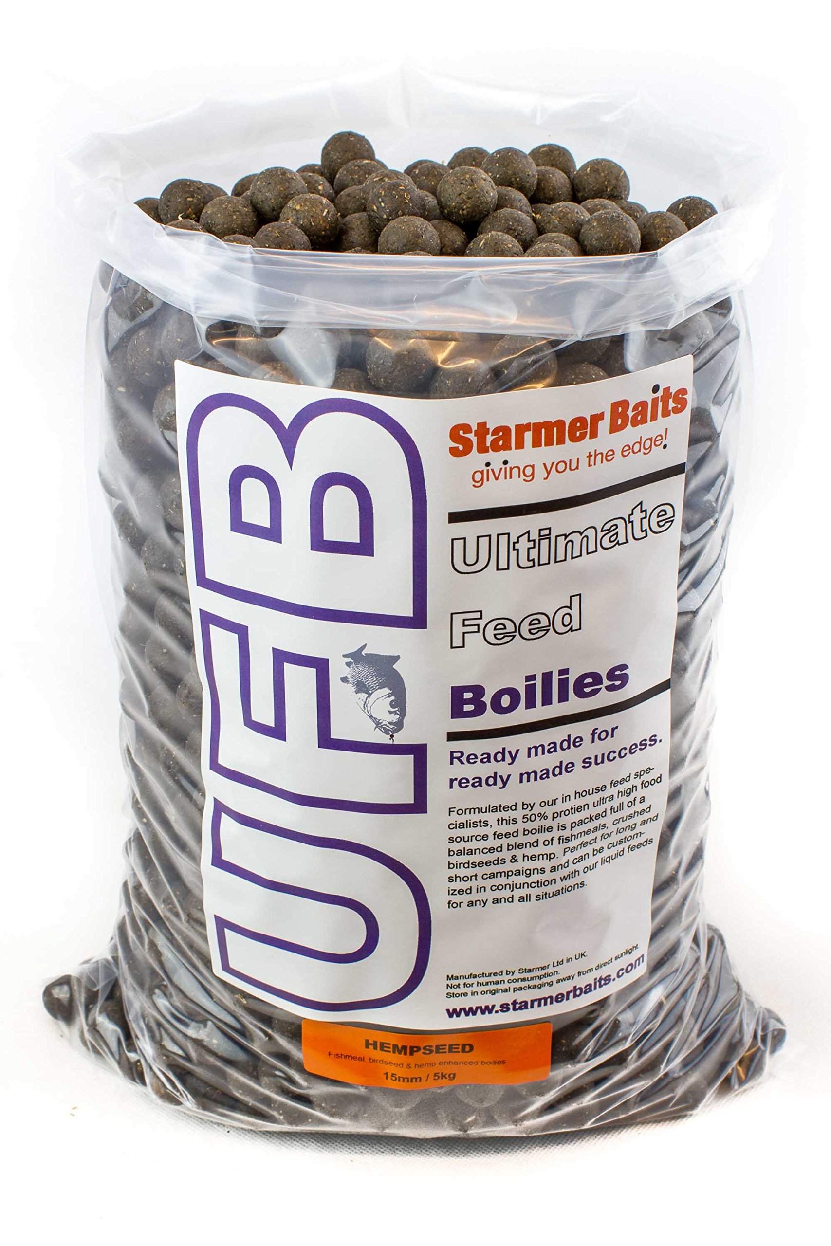 starmerbaits Ultimate feed boilies / 15mm / 5kg / Hempseed โ image 1