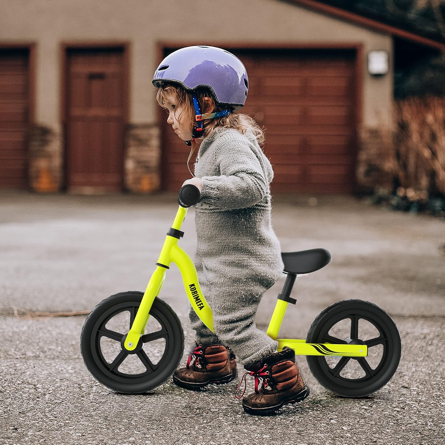 KORIMEFA Kids Balance Bike Ages 18 Months to 5 Years Girls Boys 12" Toddler Training Bike No Pedal Bicycle with Adjustable Seat Height Lightweight Beginner Rider Airless Tire (Light Green) : Toys & Games