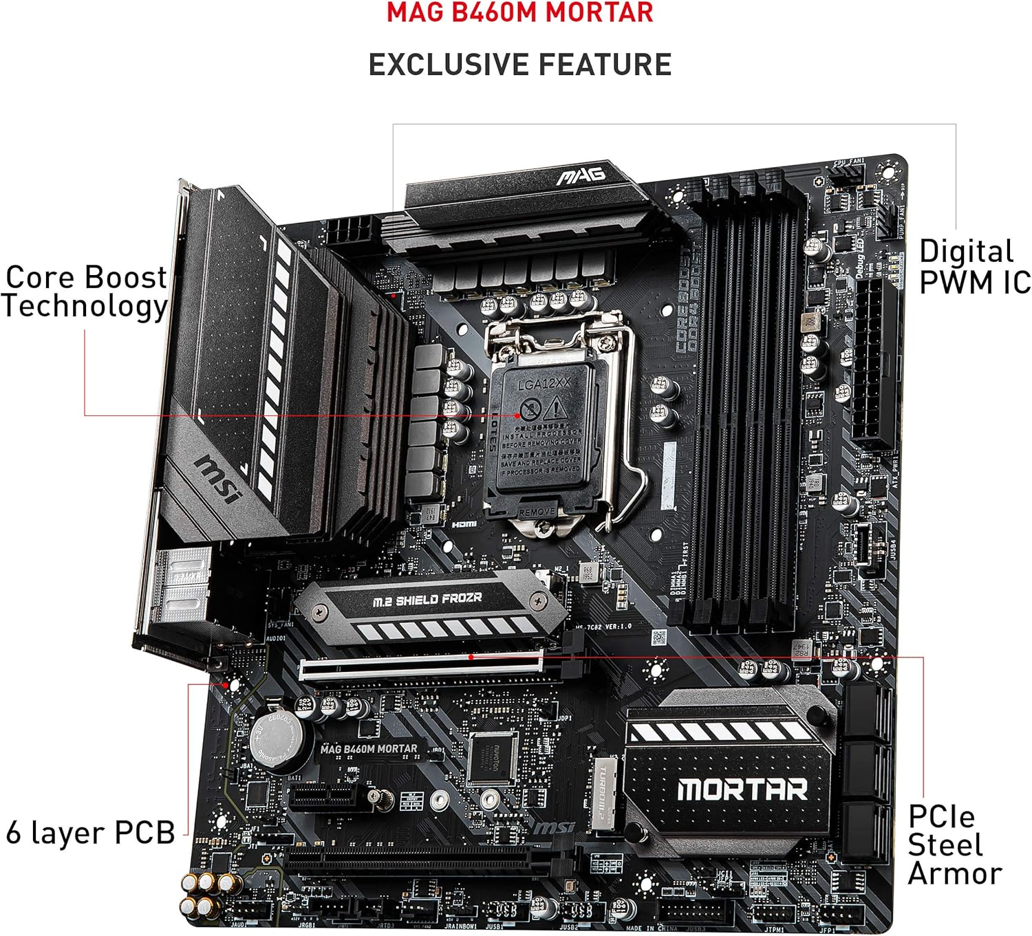 MSI MAG B460M Mortar Motherboard with exclusive features