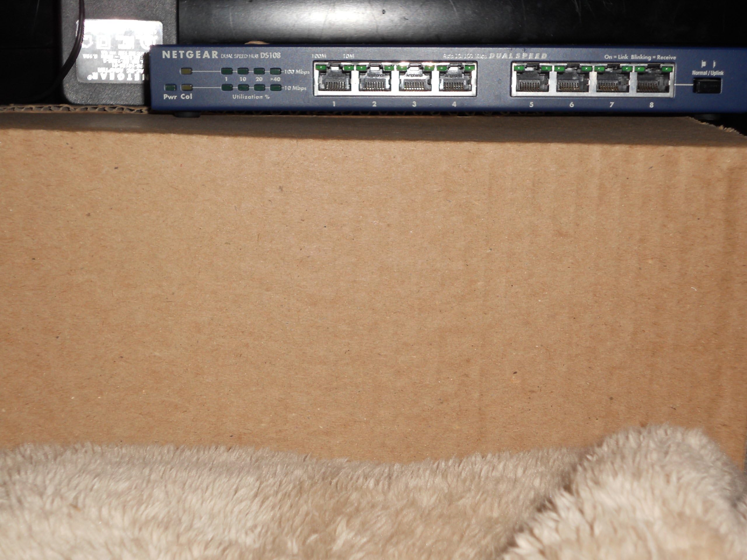 NETGEAR DS108 8 Port 10/100 Mbps Dual Speed Hub,Blue