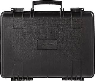 Medium Protective Portable Hard Camera Case with Customizable Fit Foam for Drones,Cameras,Lens and Accessories,Waterproof,Shockproof,17.6 x 13.7 x 6.3 inches (43.6 x 37 x 16.7 cm) Black