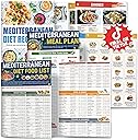 Set 3 Mediterranean Diet Chart Food List 2025, Mediterranean Ingredient Meal Plan, Serving Sizes Calories Net Carbs, Weight Loss Diet, Diabetes-Friendly, Heart Healthy, Easy Recipes for Beginners