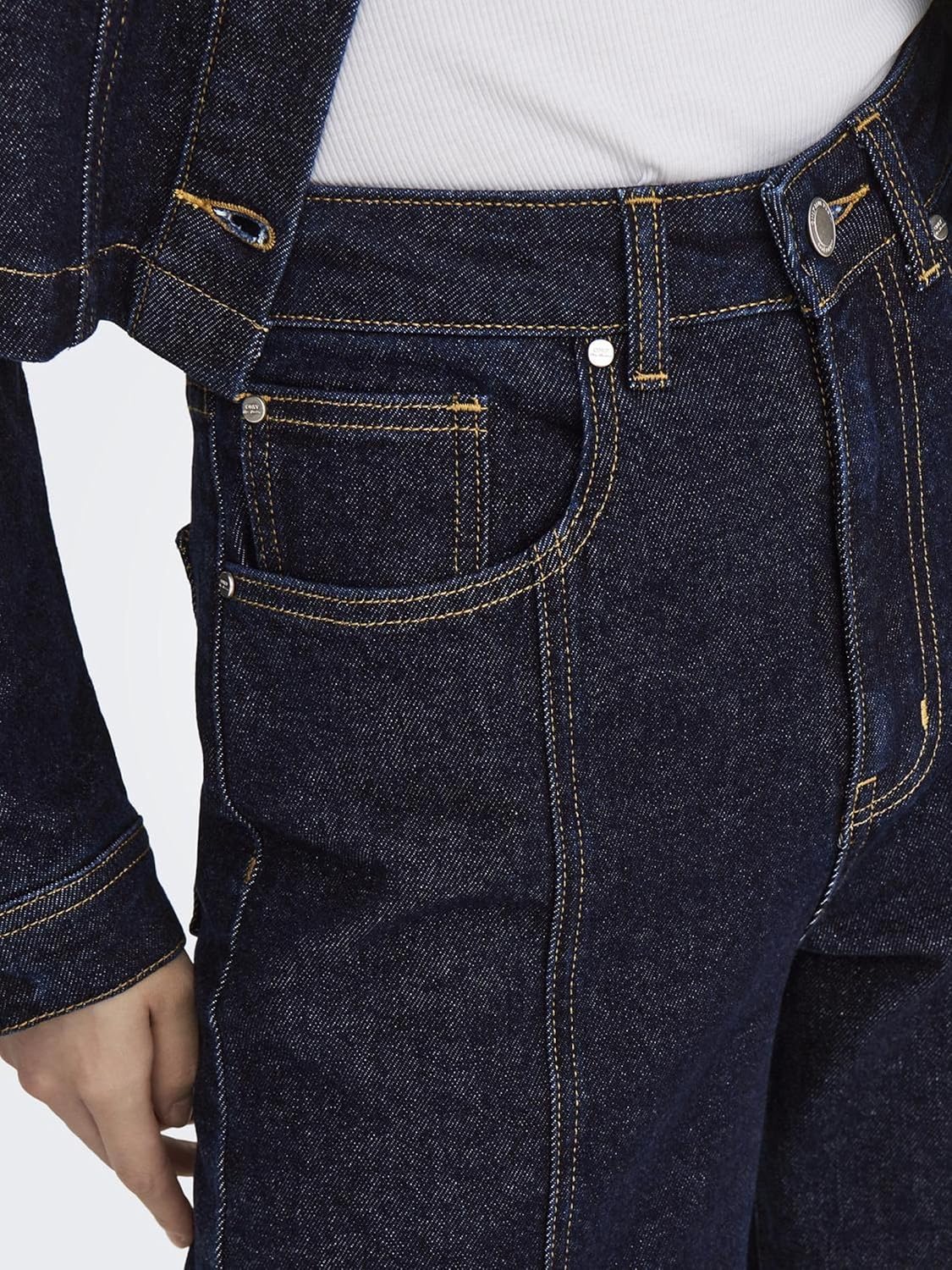 ONLY ONLHOPE LIFE WIDE - Wide leg - medium blue denim/blauw denim/bluedenim