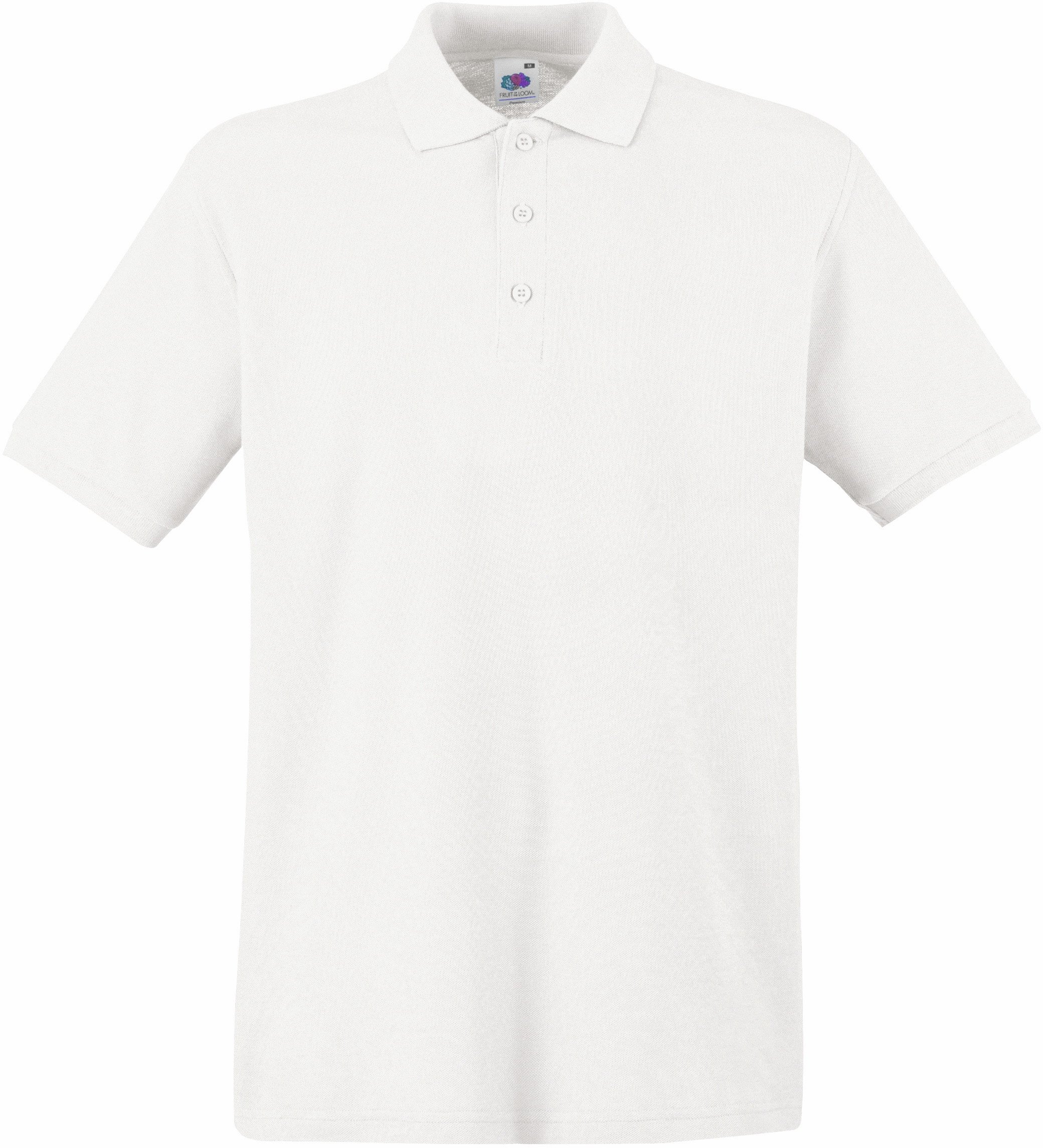 Fruit of The Loom Men's Premium Polo Shirt - White - XX-Large