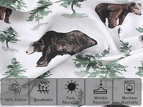 Vista 190 de RUVANTI Sábanas de franela 100% algodón King 4 piezas Celestial Stag Ciervo celestial