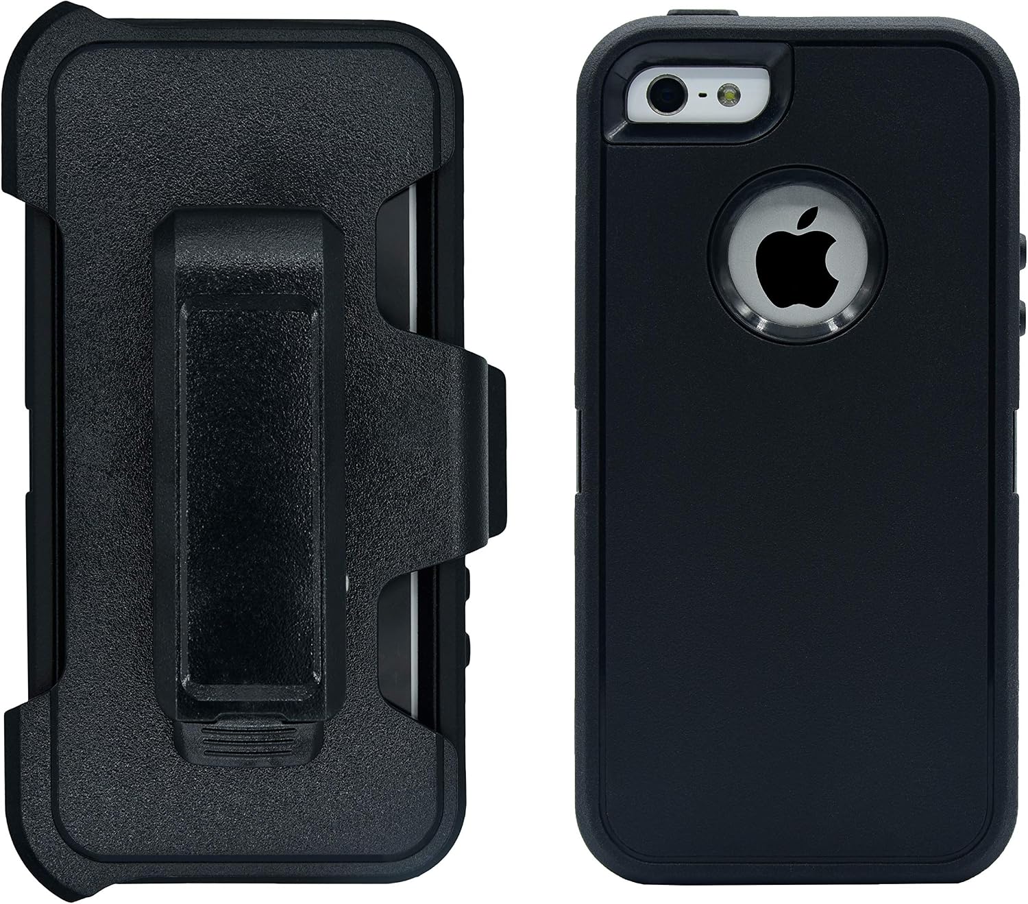 AlphaCell Cover Compatible with iPhone 5 / 5S / SE (2016)| 2-in-1 Screen Protector & Holster Case | Full Body Military Grade Protection with Carrying Belt Clip | Protective Drop-Proof Shock-Proof