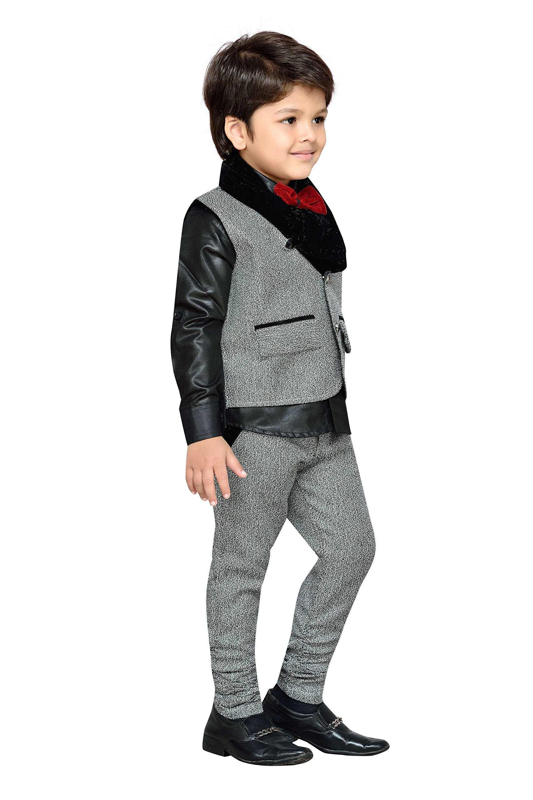 AJ Dezines Kids Suit Set for Boys (783_GREY_9) - Image 4 thumbnail