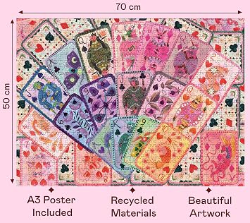 Elena Essex Jigsaw Puzzles for Adults 1000 - House of Cards, Jigsaws, Jigsaw Puzzle 1000 Pieces, Cool Deck Pack of Cards Puzzle, Size 70x50cm
