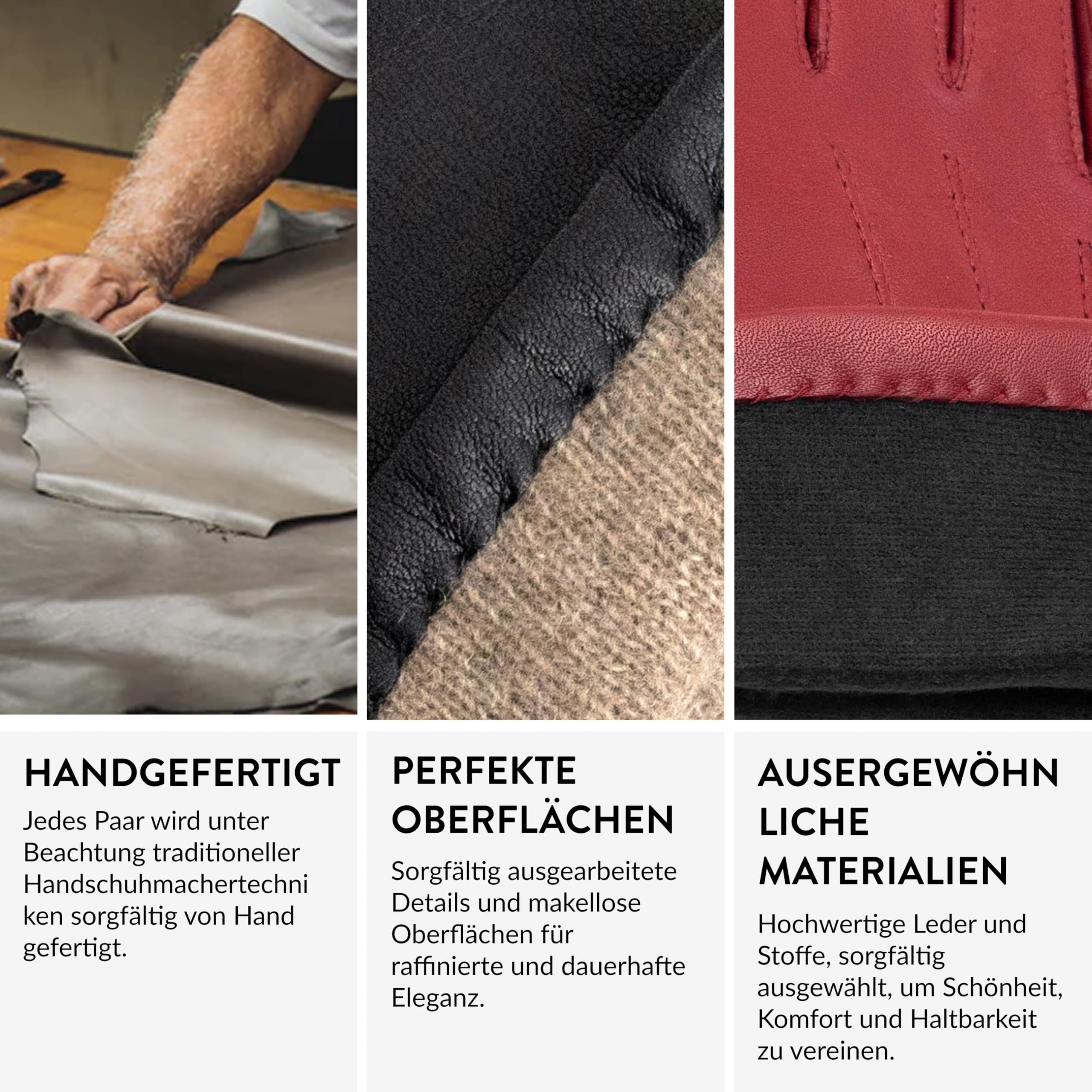 GLOVE STORY Damenhandschuhe aus Lammleder mit 100% Kaschmirfutter - Premium-Handschuhe aus elegantem, weichem und bequemem Material - Warme Winterhandschuhe für Damen in Handarbeit gefertigt