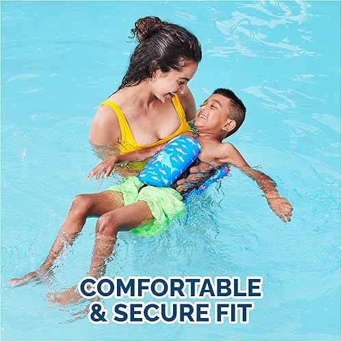 Miniatura 4 de SwimWays Power Swimr - Chaleco de natación para piscina al aire libre para niños flotador de piscina ajustable para entrenamiento de natación talla