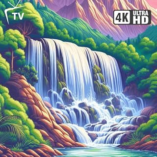 Sons sons balbuciando o riacho e os sons da natureza para relaxamento: sons em cascata para terapia natural e protetor de água pacífico para fluxo florestal para comprimidos e TV sem anúncios